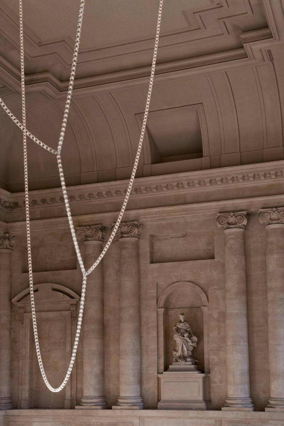 Elyisaine Chandelier Crystal Gold LED 3-Line