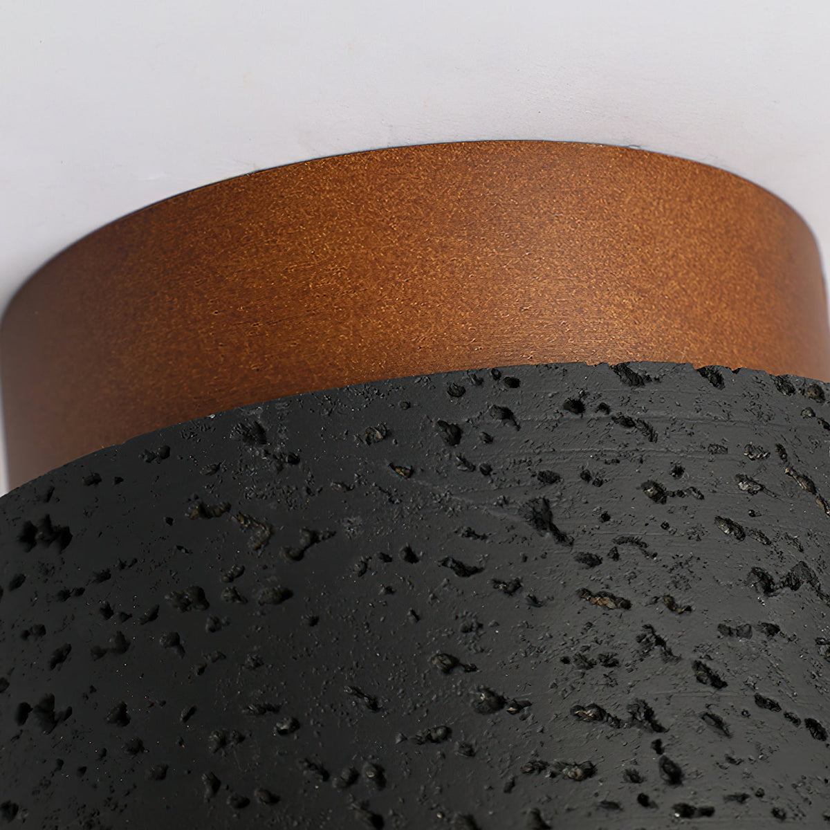 Rilon Sqaure&Round Ceiling Light Black& Yellow Travertine