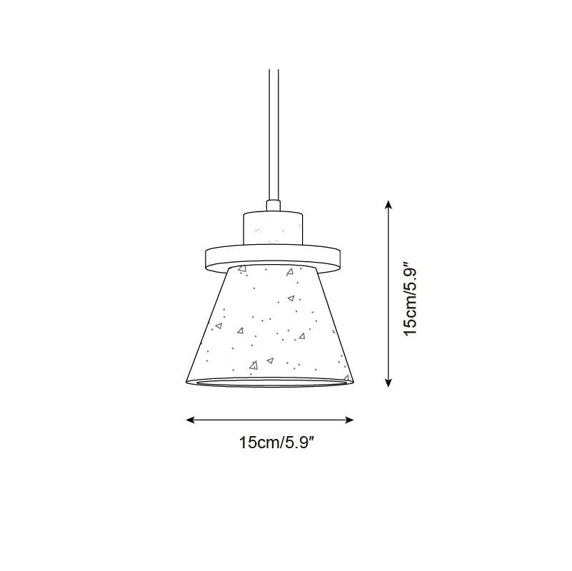 Virela Pendant Lamp Travertine Wood Minimalist