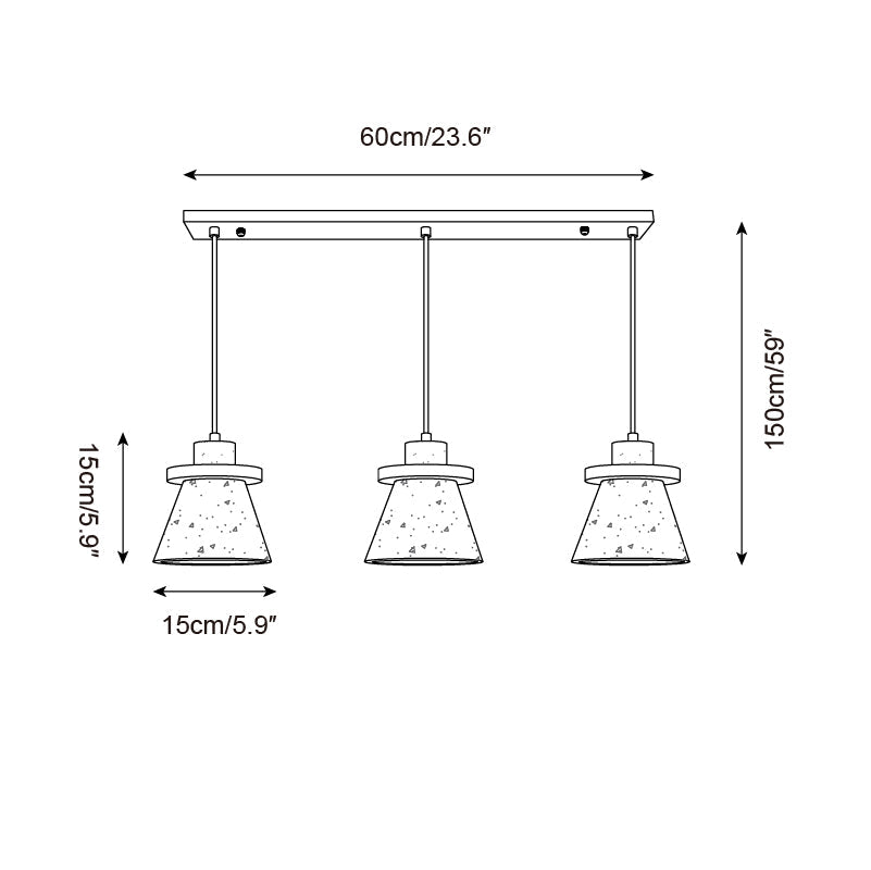 Virela Pendant Lamp Travertine Wood Minimalist