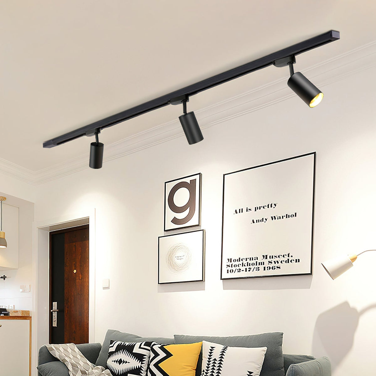 Bera Track Light Gilded Cylindrical for Living Room