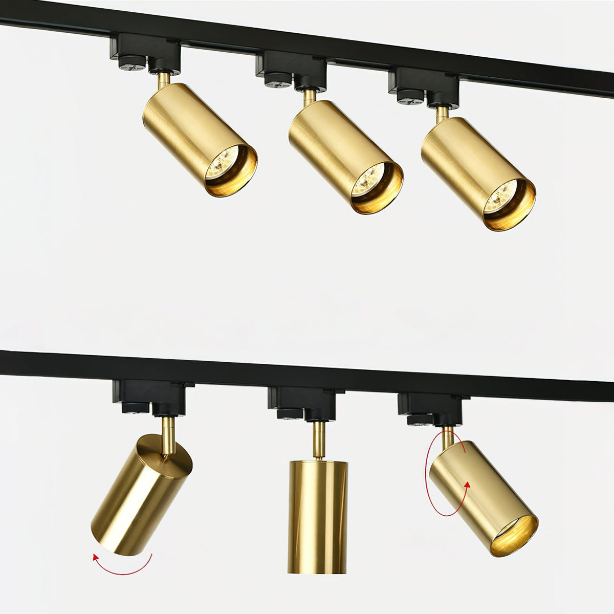 Bera Track Light Gilded Cylindrical for Living Room