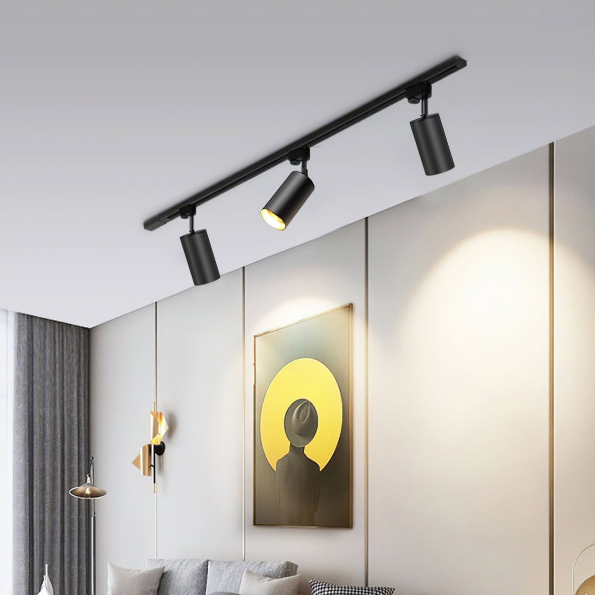 Bera Track Light Gilded Cylindrical for Living Room