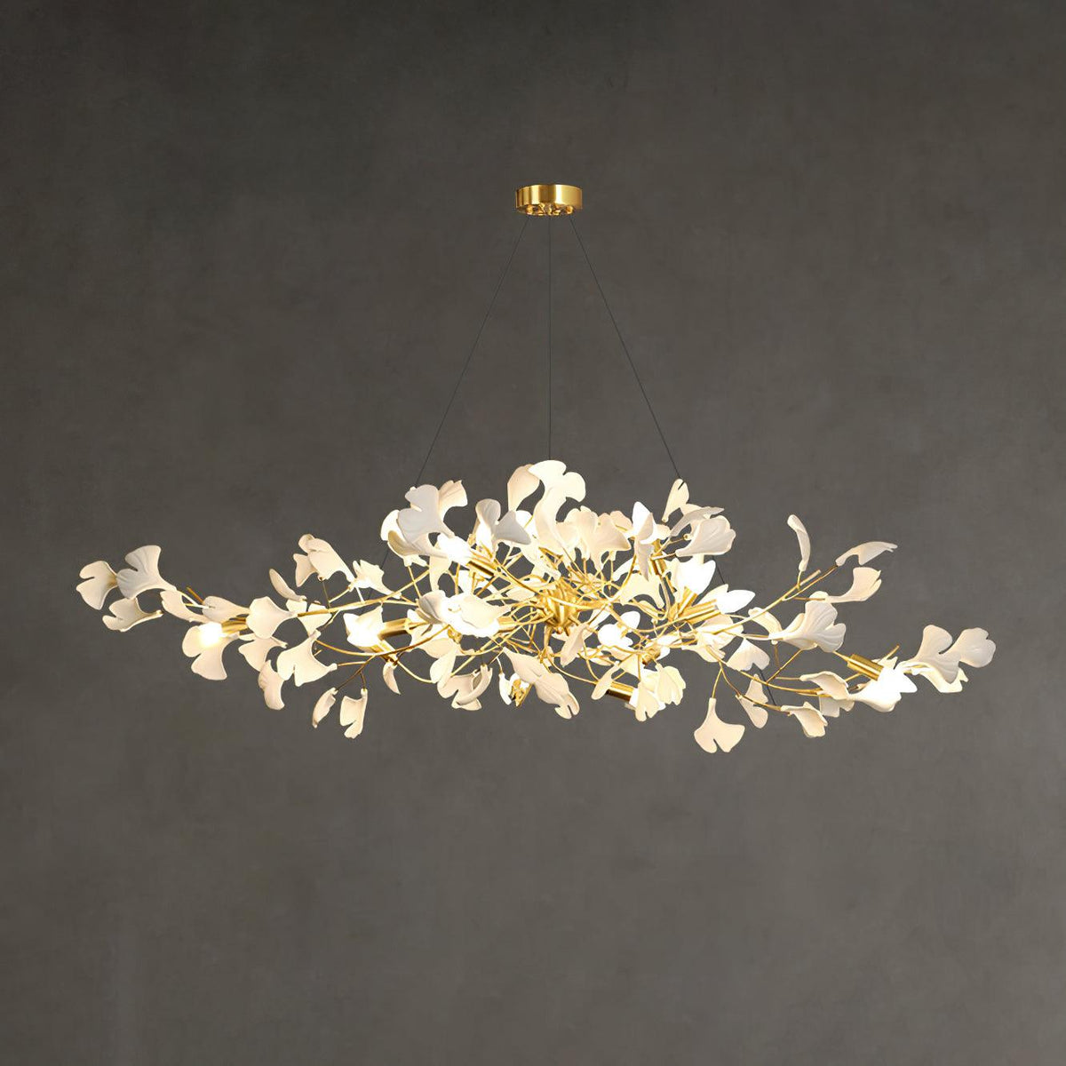 Dostix Pendant Lamp Gingko Ceramic Leaves