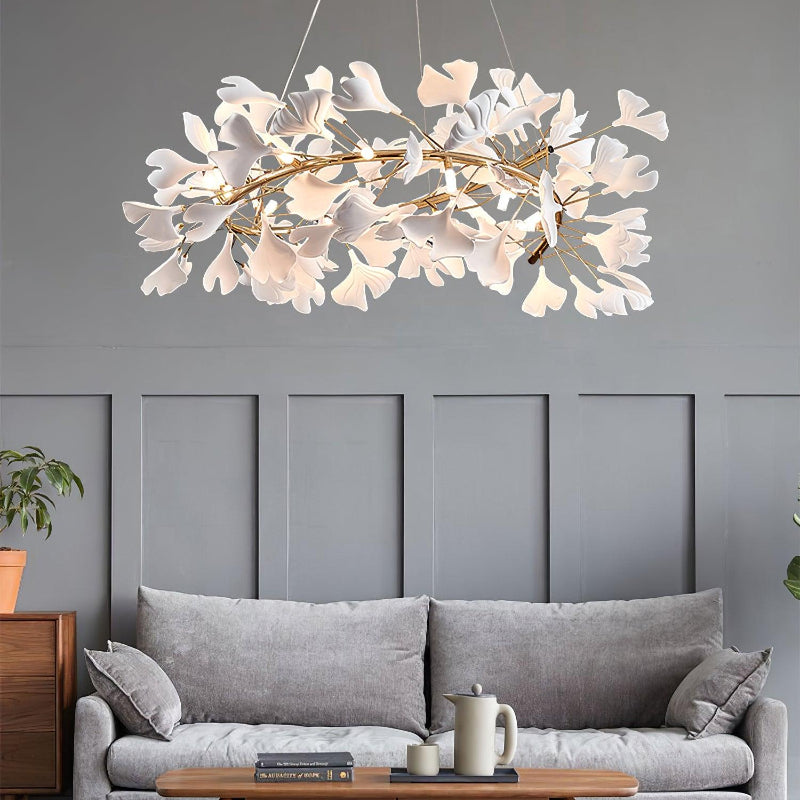 Motadedo Modern Golden LED Chandelier Ceramic