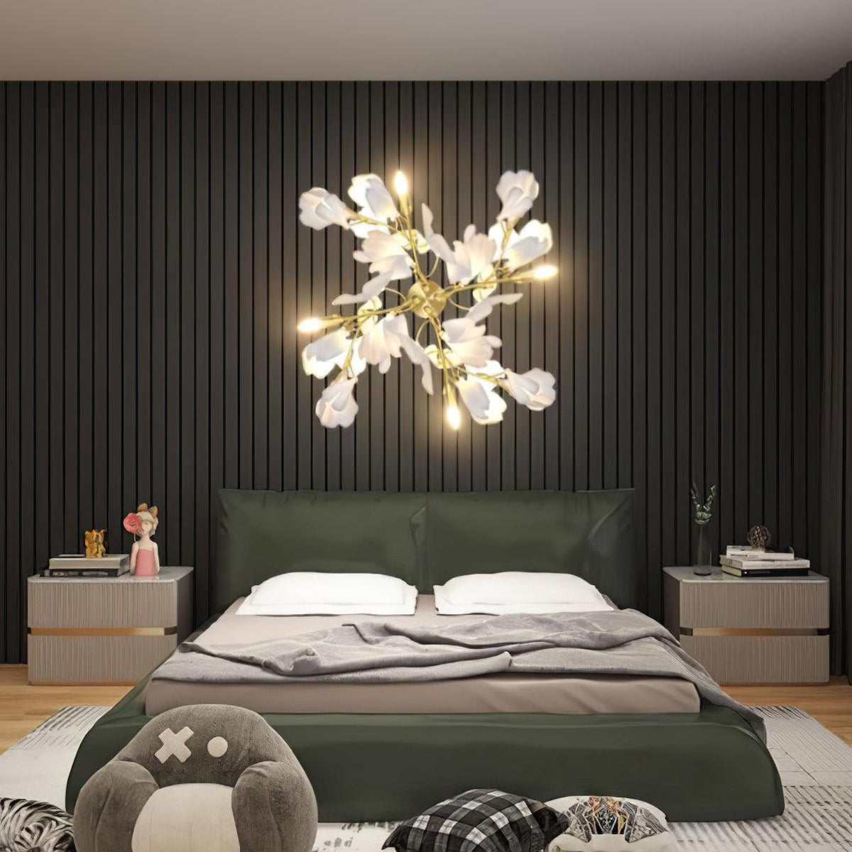 Gavriel Gingko Flowers Ceramics Wall Lamp