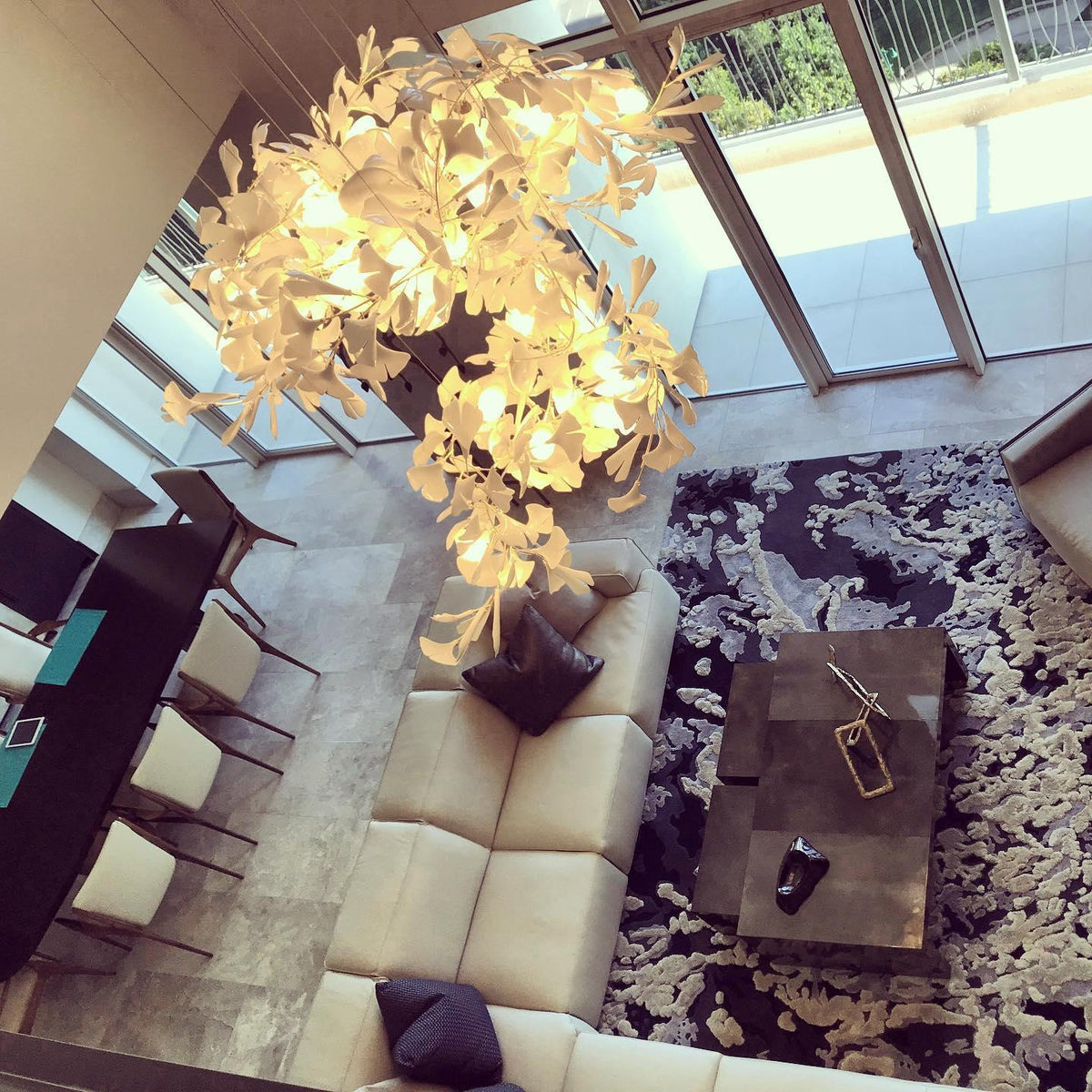 Gingko Chandelier G Style Leaf Branch Shape Modern