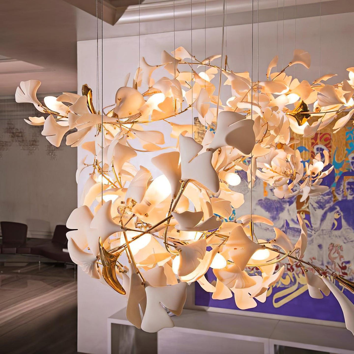 Gingko Chandelier G Style Leaf Branch Shape Modern