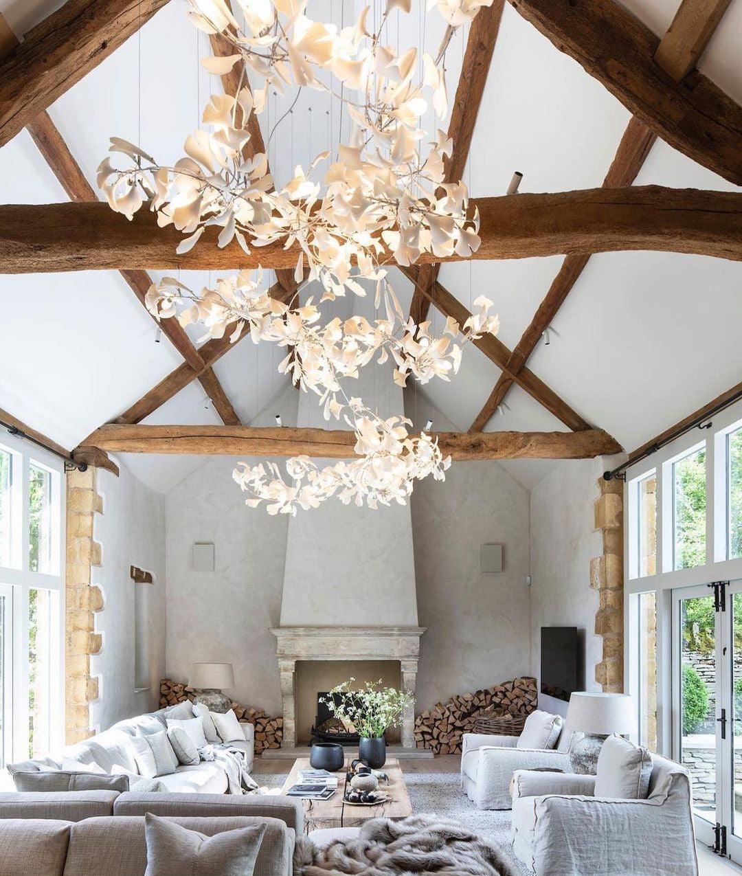 Gingko Chandelier G Style Leaf Branch Shape Modern