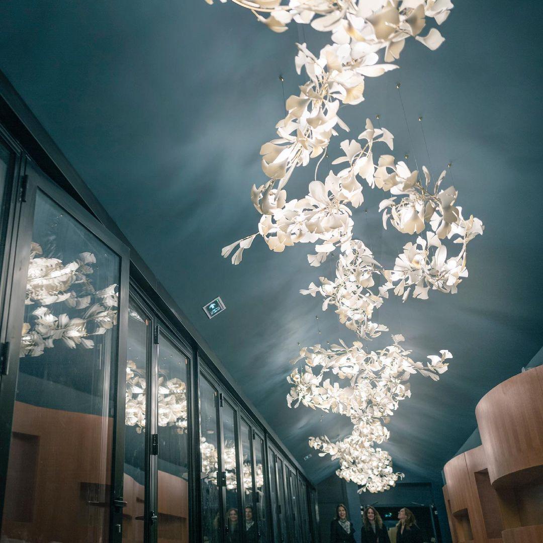 Gingko Chandelier G Style Leaf Branch Shape Modern