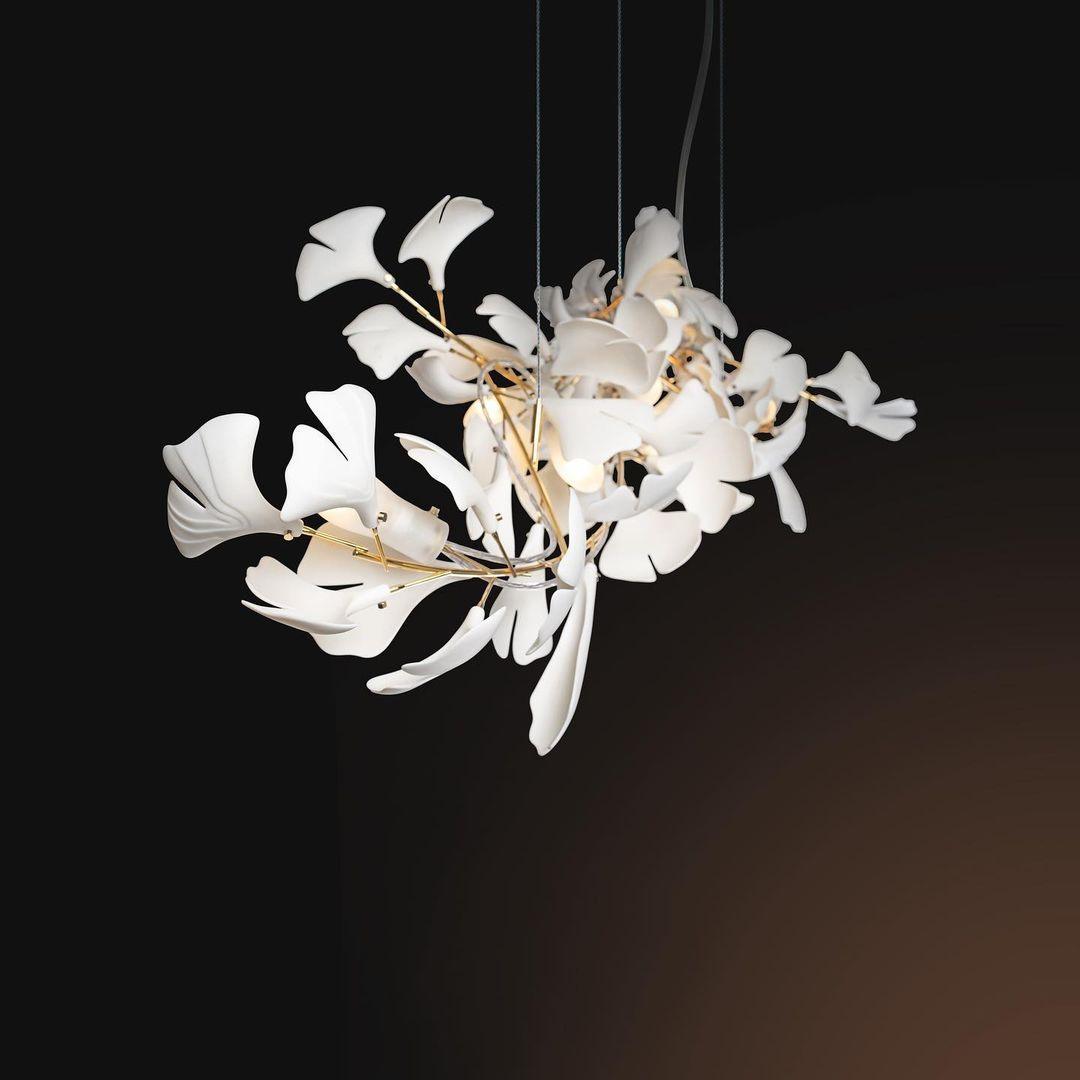 Gingko Chandelier G Style Leaf Branch Shape Modern