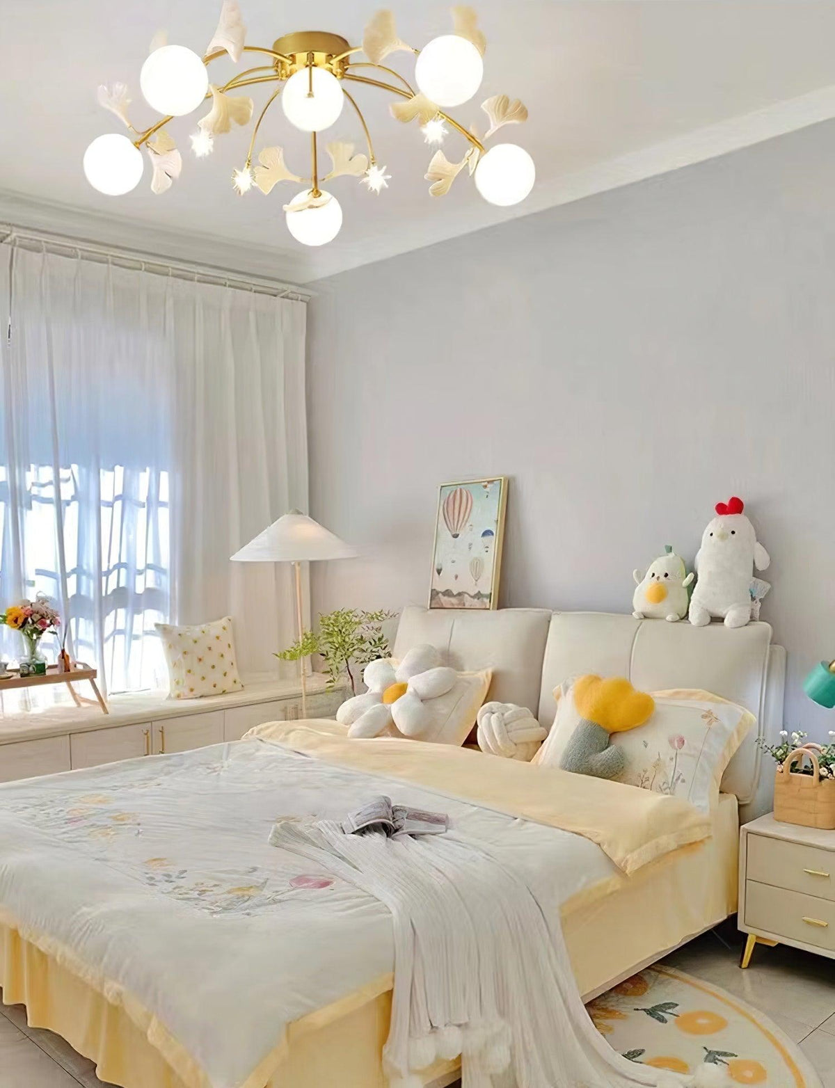 Liorarel Gingko Glass Ball Ceiling Light