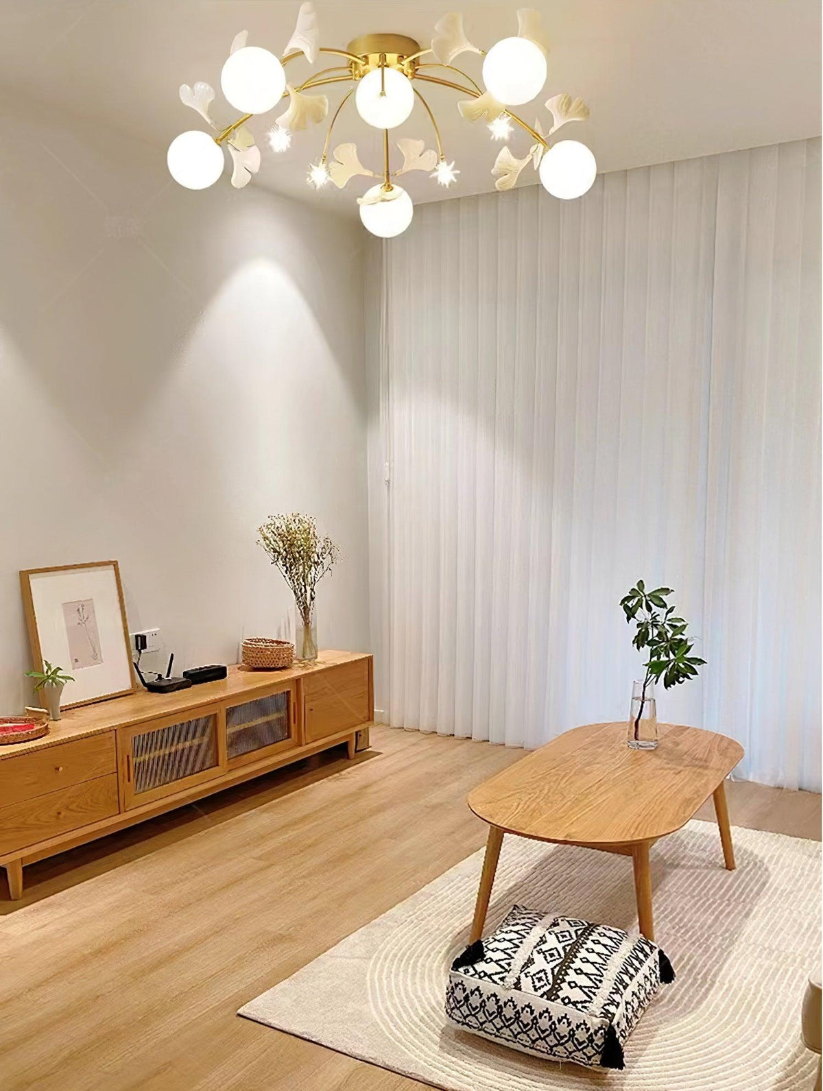 Liorarel Gingko Glass Ball Ceiling Light