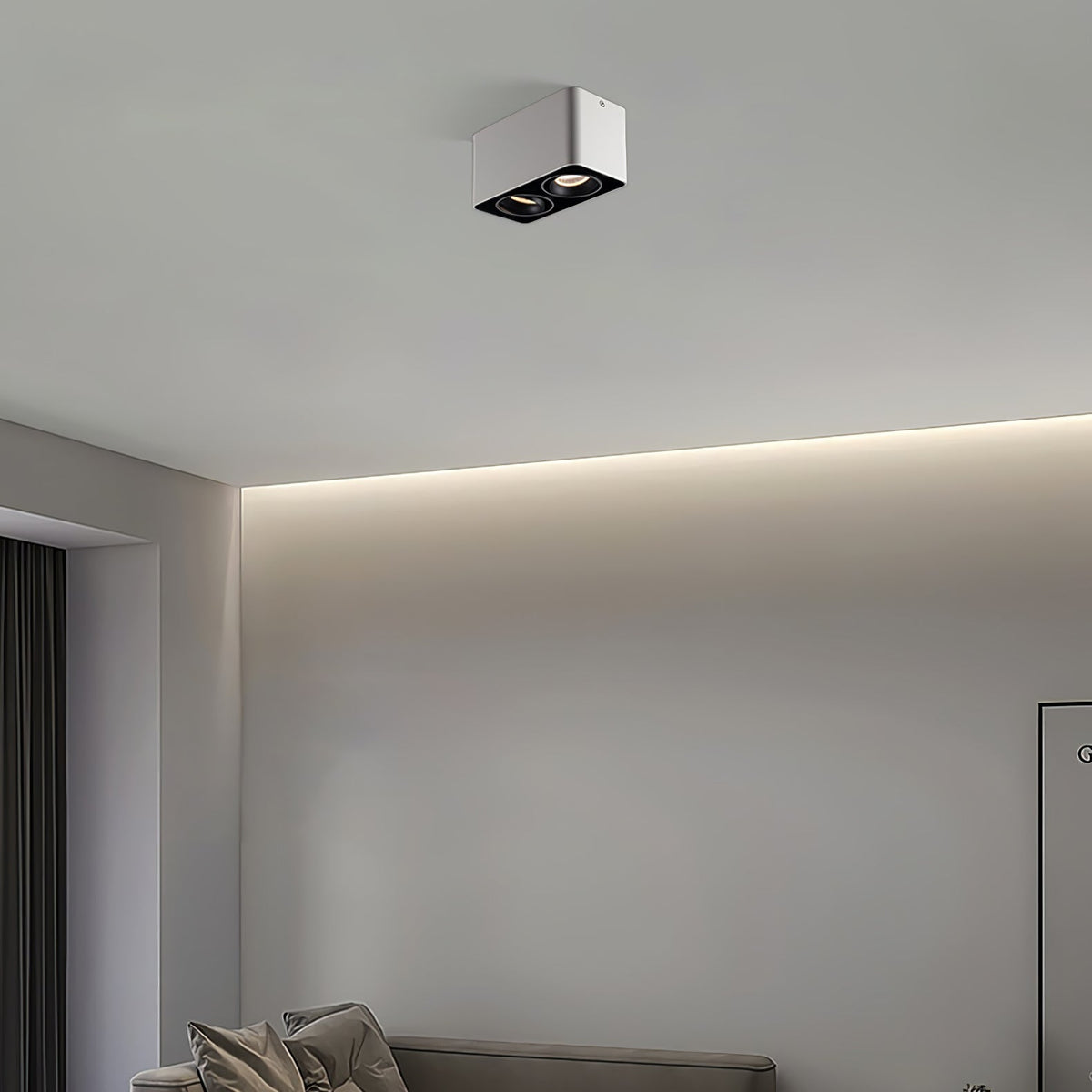 Devely Spotlight Surface Mount Twin LED Angular Minimalist