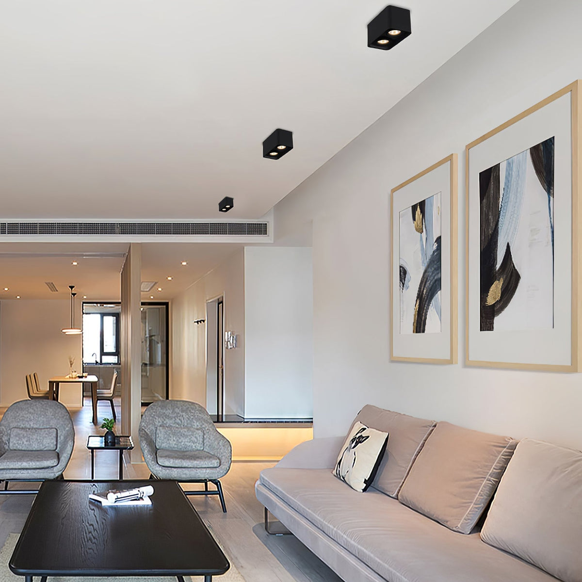 Devely Spotlight Surface Mount Twin LED Angular Minimalist