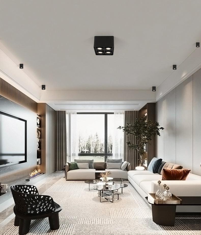 Devely Spotlight Surface Mount Twin LED Angular Minimalist