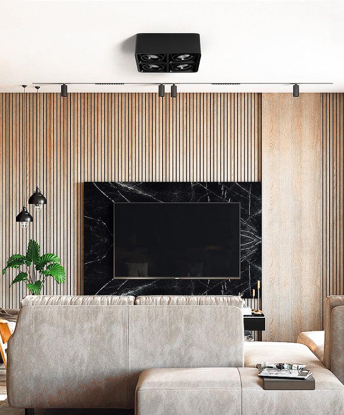 Devely Spotlight Surface Mount Twin LED Angular Minimalist