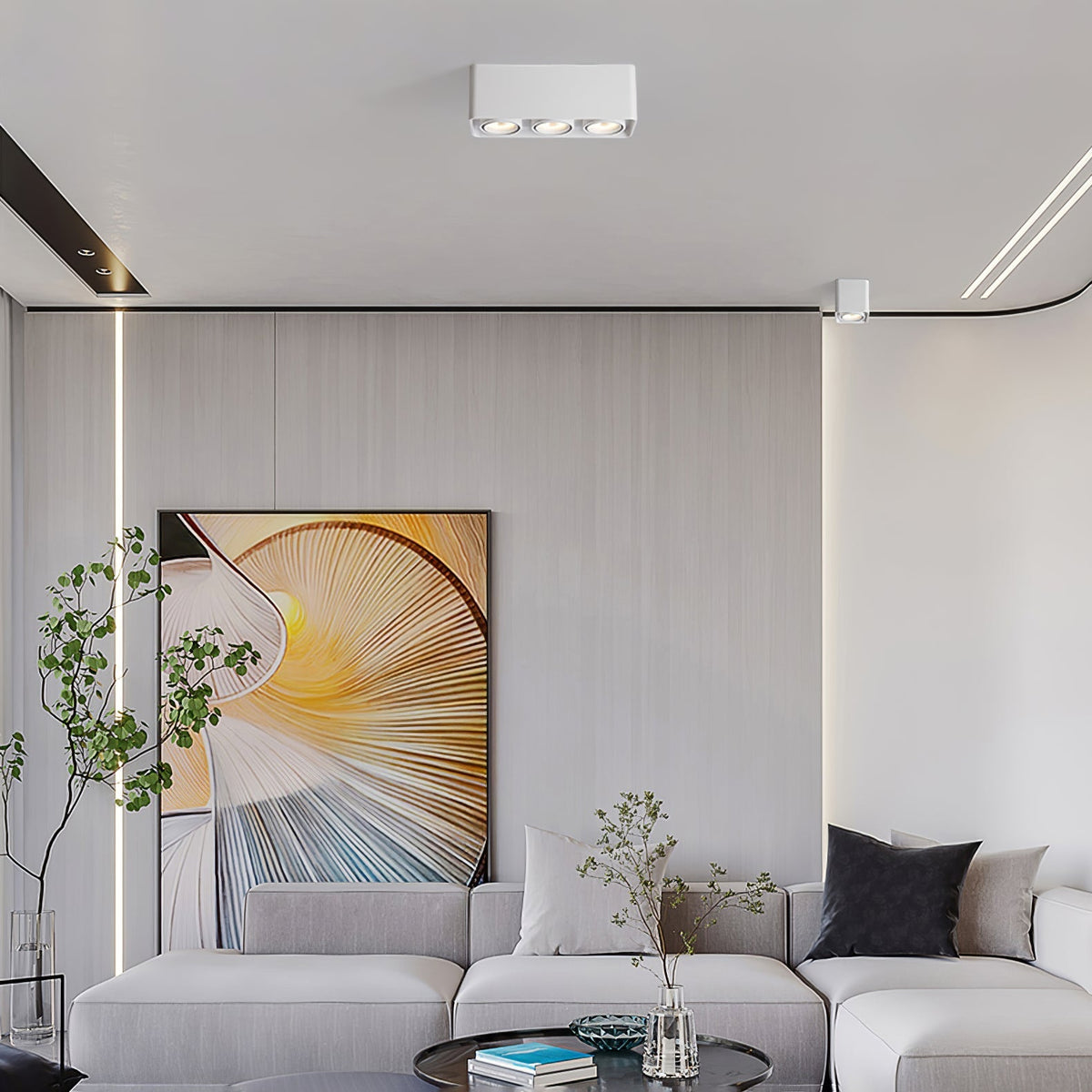 Devely Spotlight Surface Mount Twin LED Angular Minimalist