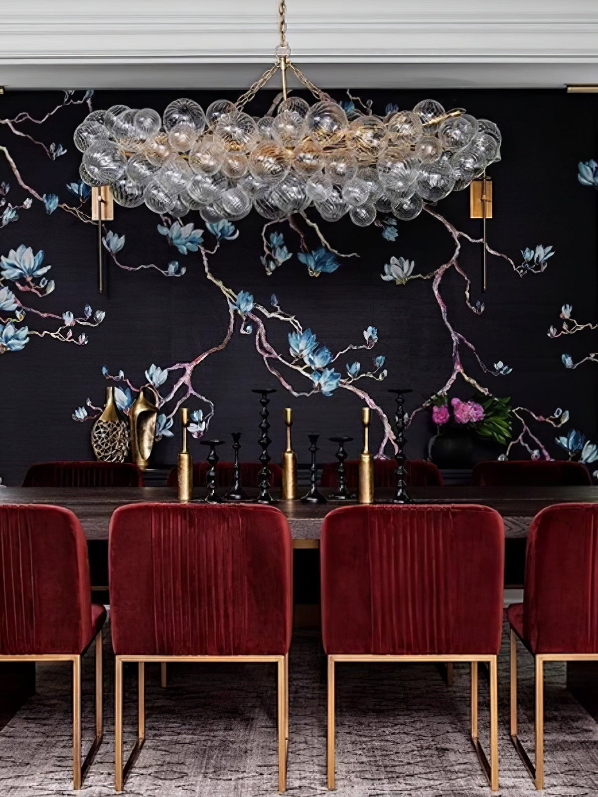 Ben Chandelier Glass Ball Bubble Modern