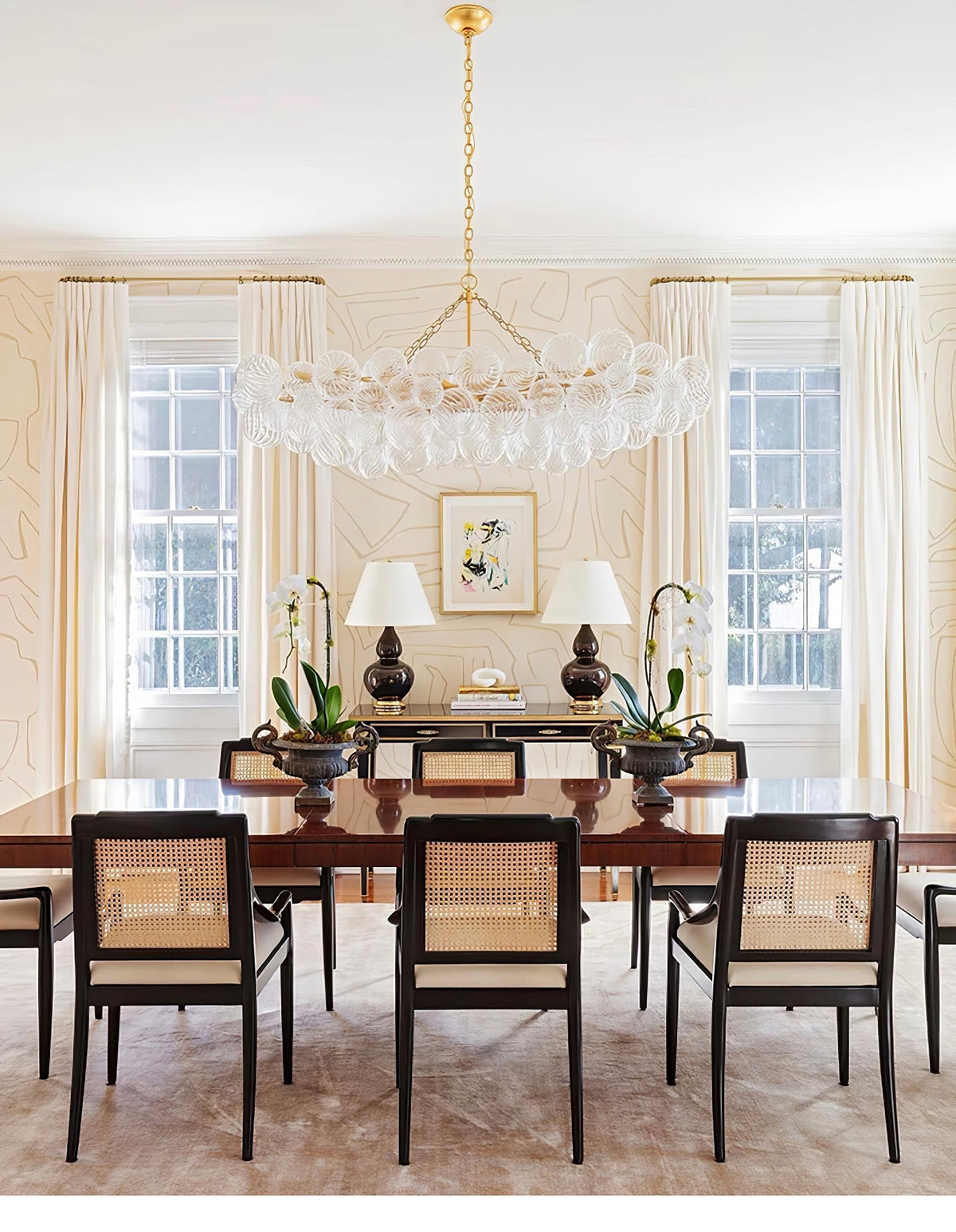 Ben Chandelier Glass Ball Bubble Modern