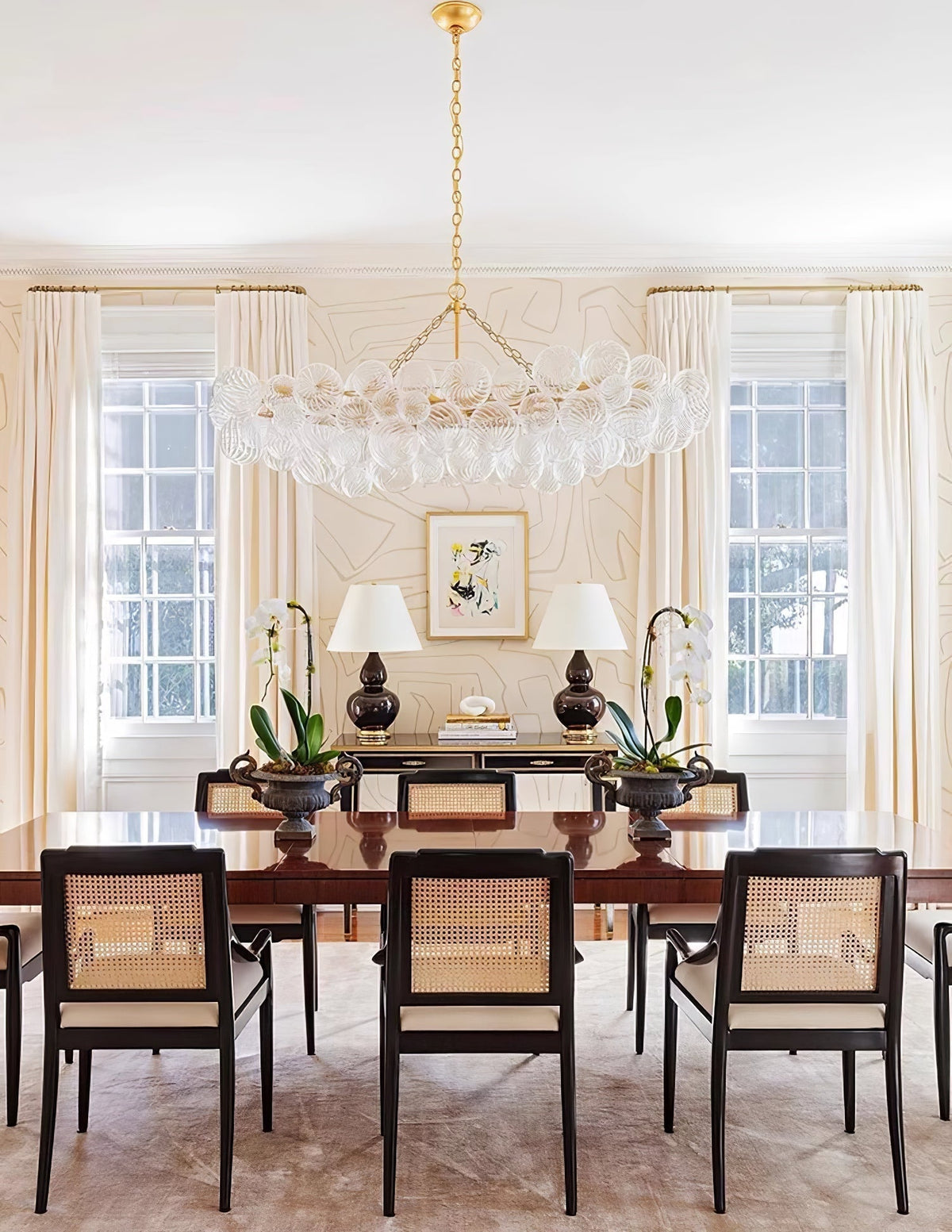Ben Chandelier Glass Ball Bubble Modern