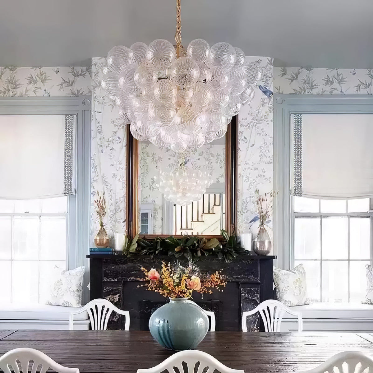 Ben Chandelier Glass Ball Bubble Modern