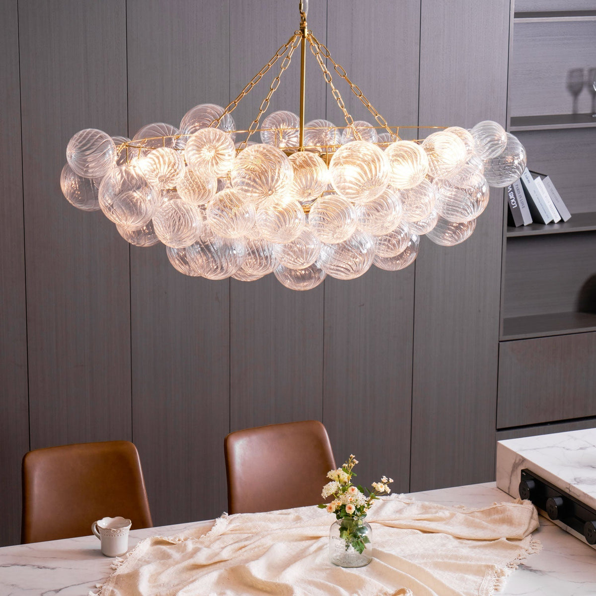 Ben Chandelier Glass Ball Bubble Modern
