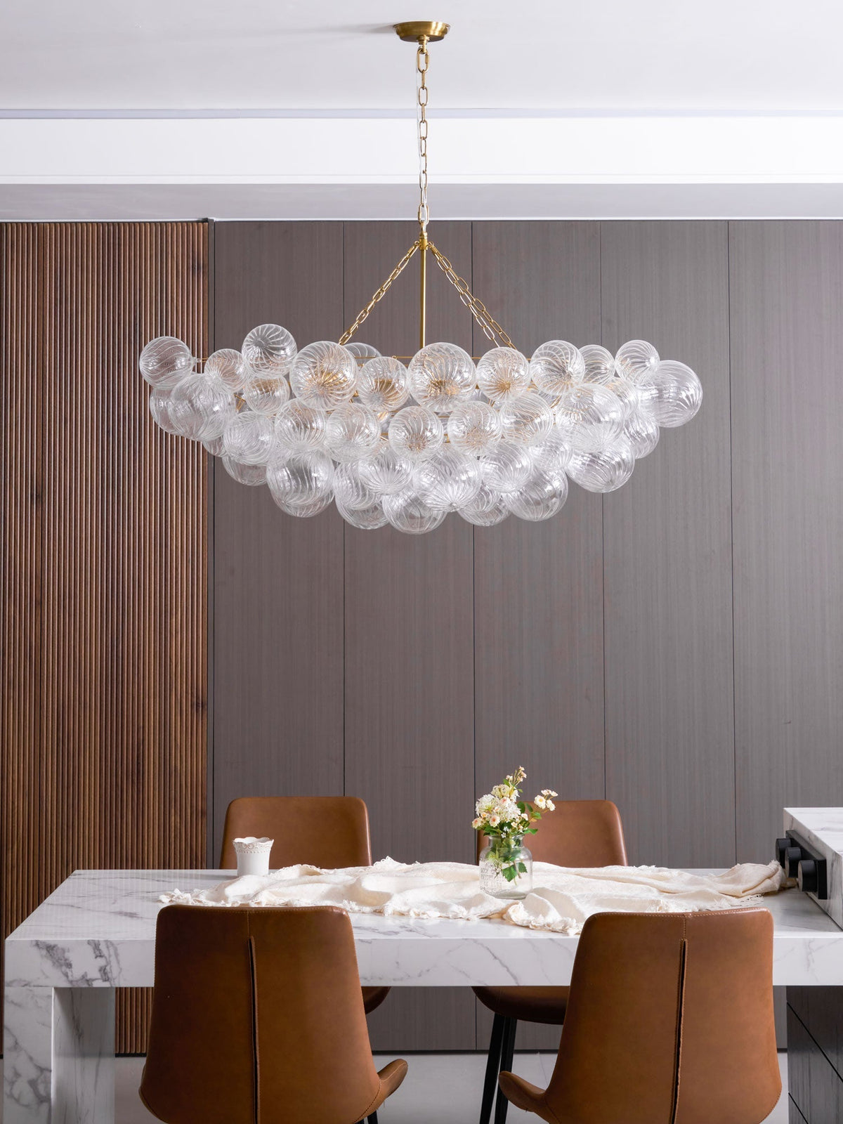 Ben Chandelier Glass Ball Bubble Modern