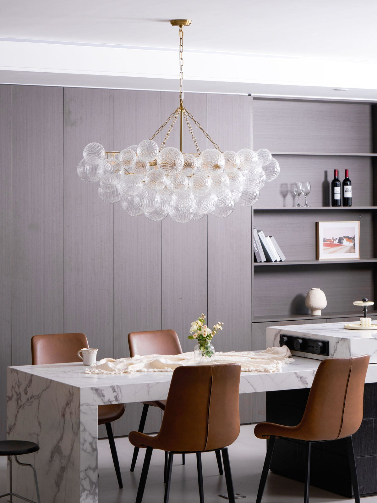 Ben Chandelier Glass Ball Bubble Modern