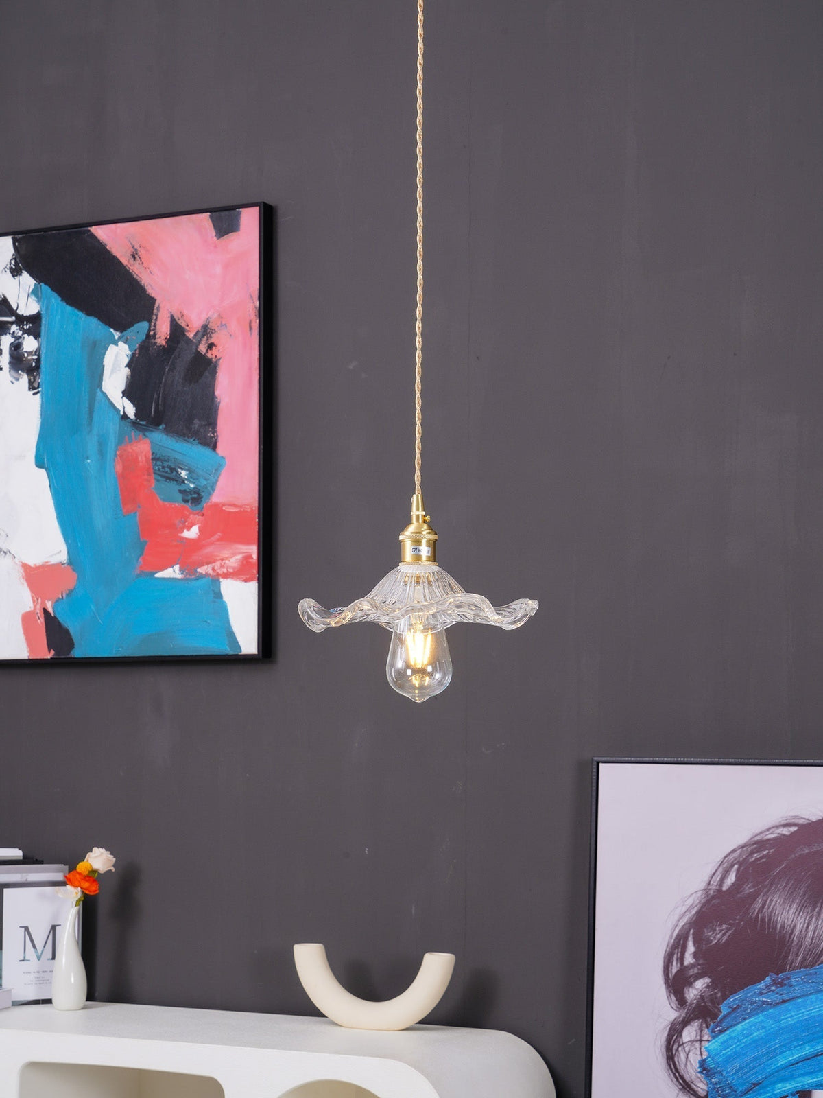Daphne Modern Glass Flower Pendant Light