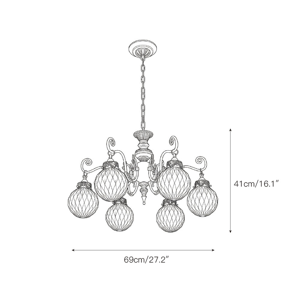 Orianena Classical Brass Chandelier