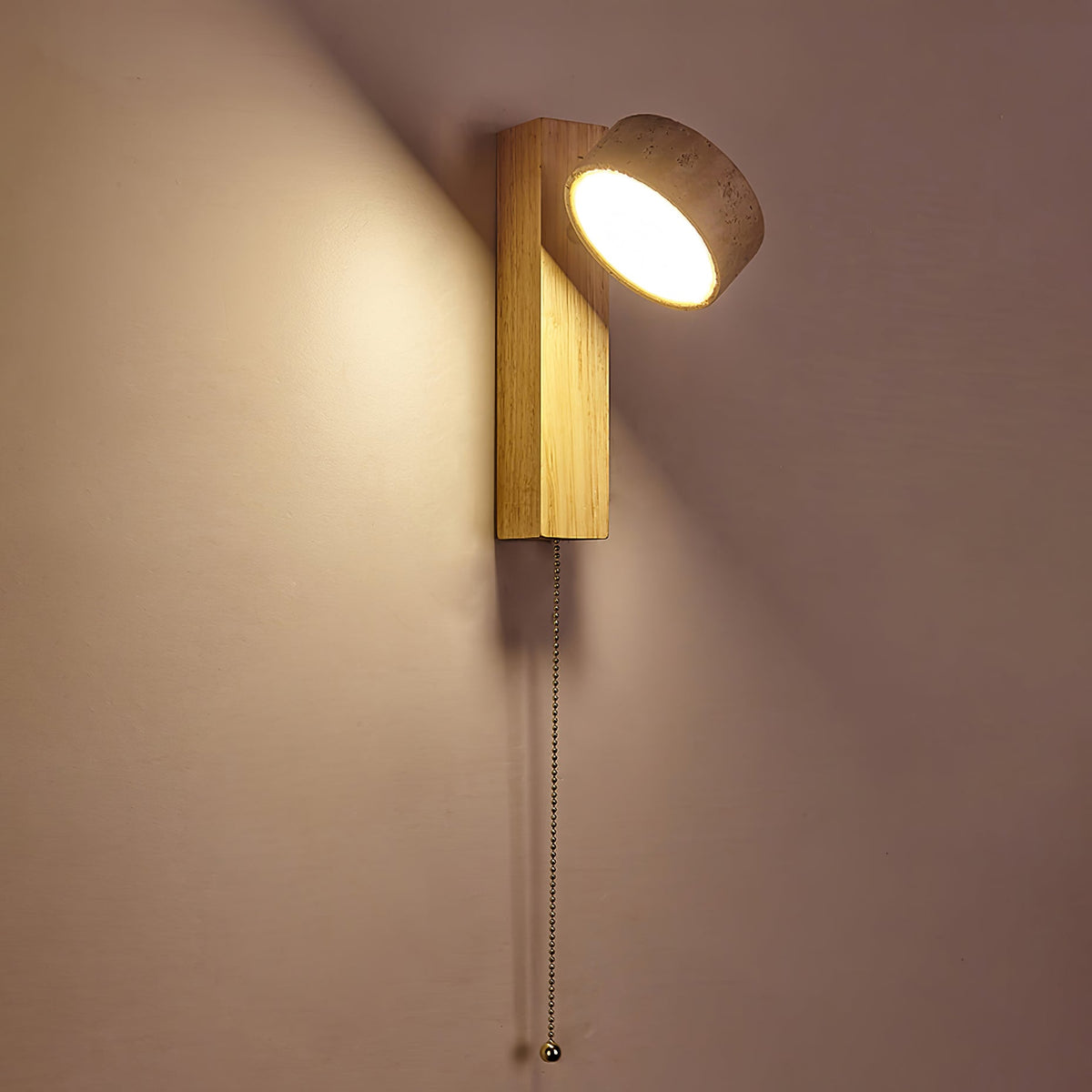 Tavalina Cylinder-Stack Travertine Wall Light