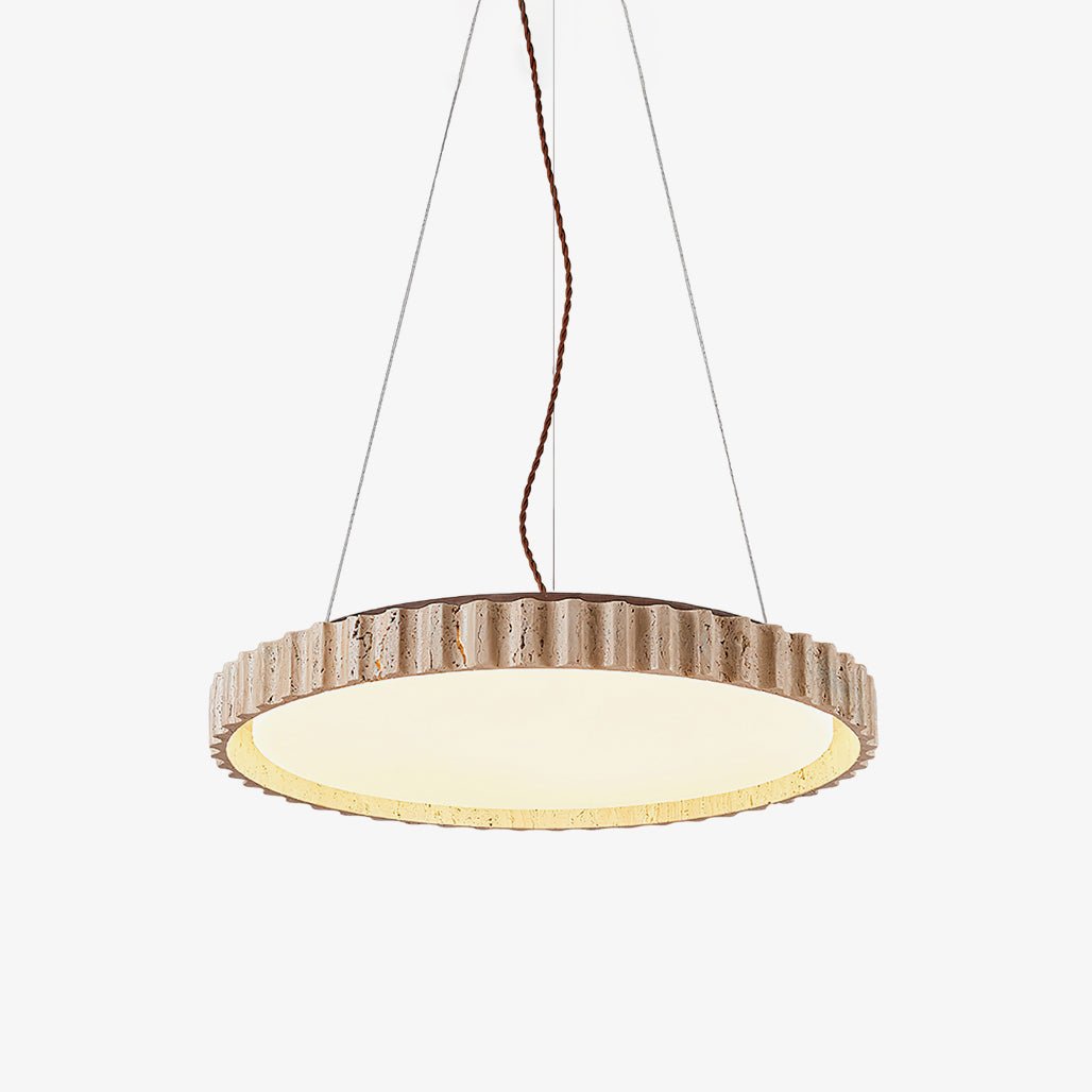 Elvenis Circular Travertine Pendant Light