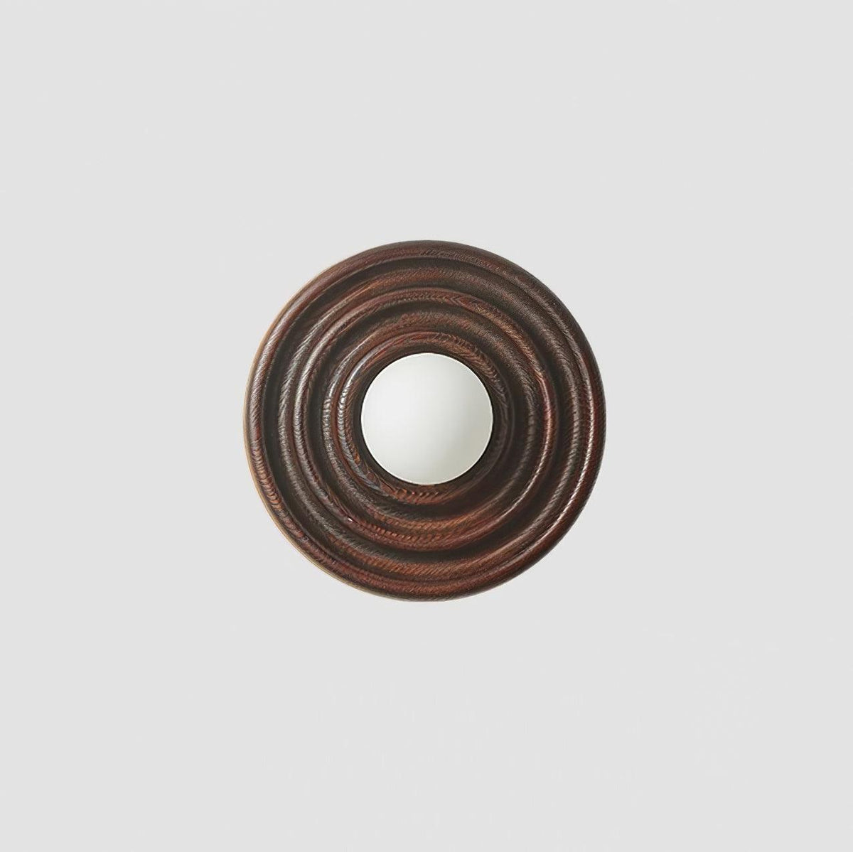 Aldinise Wall Lamp Ripple with Ash Wood Body and Glass Globe Shade