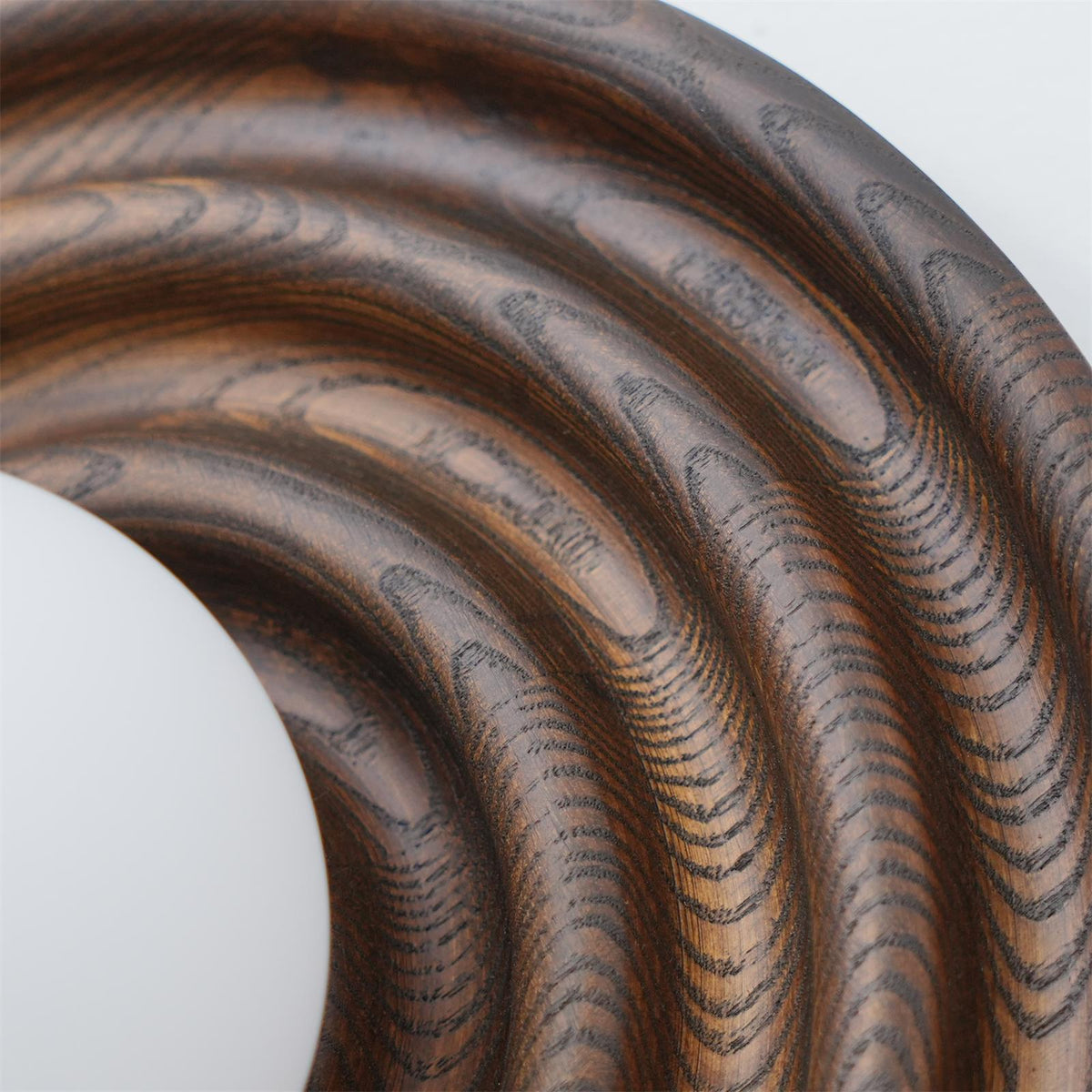 Aldinise Wall Lamp Ripple with Ash Wood Body and Glass Globe Shade
