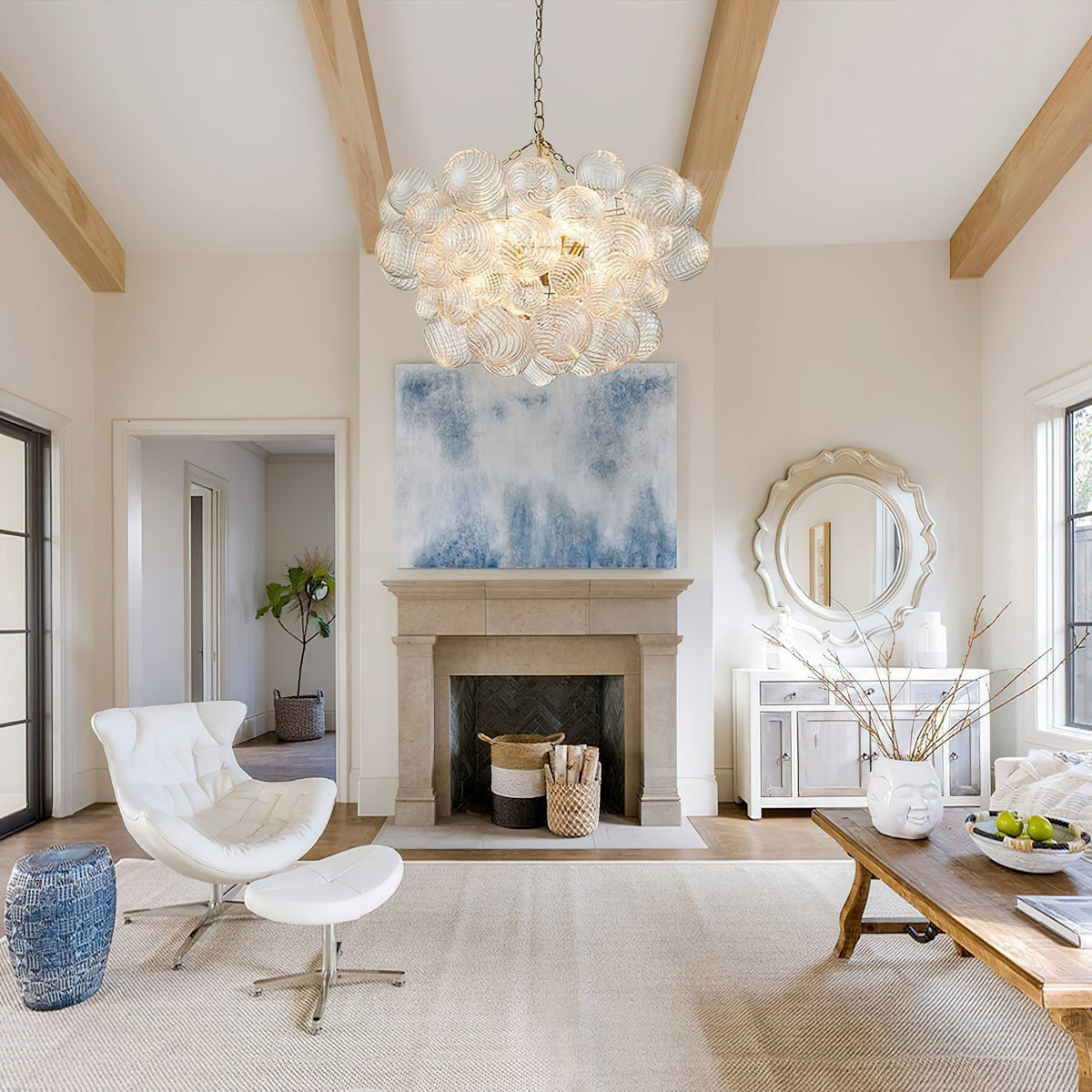 Ben Chandelier Glass Ball Bubble Modern