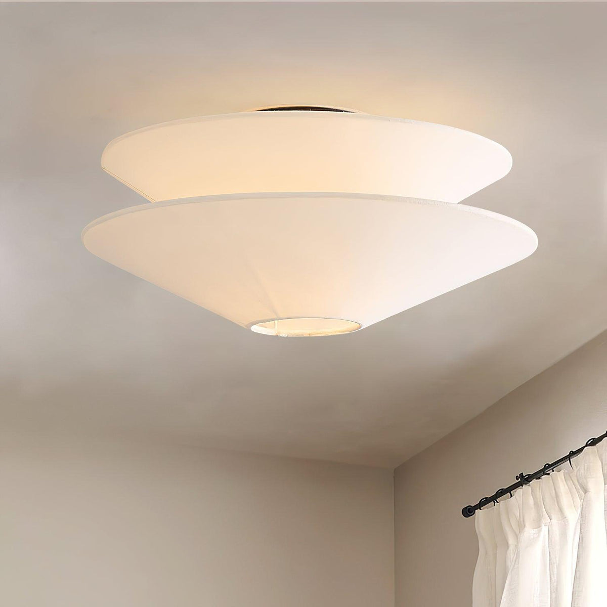 Rivesal Ceiling Light Double Cone Fabric