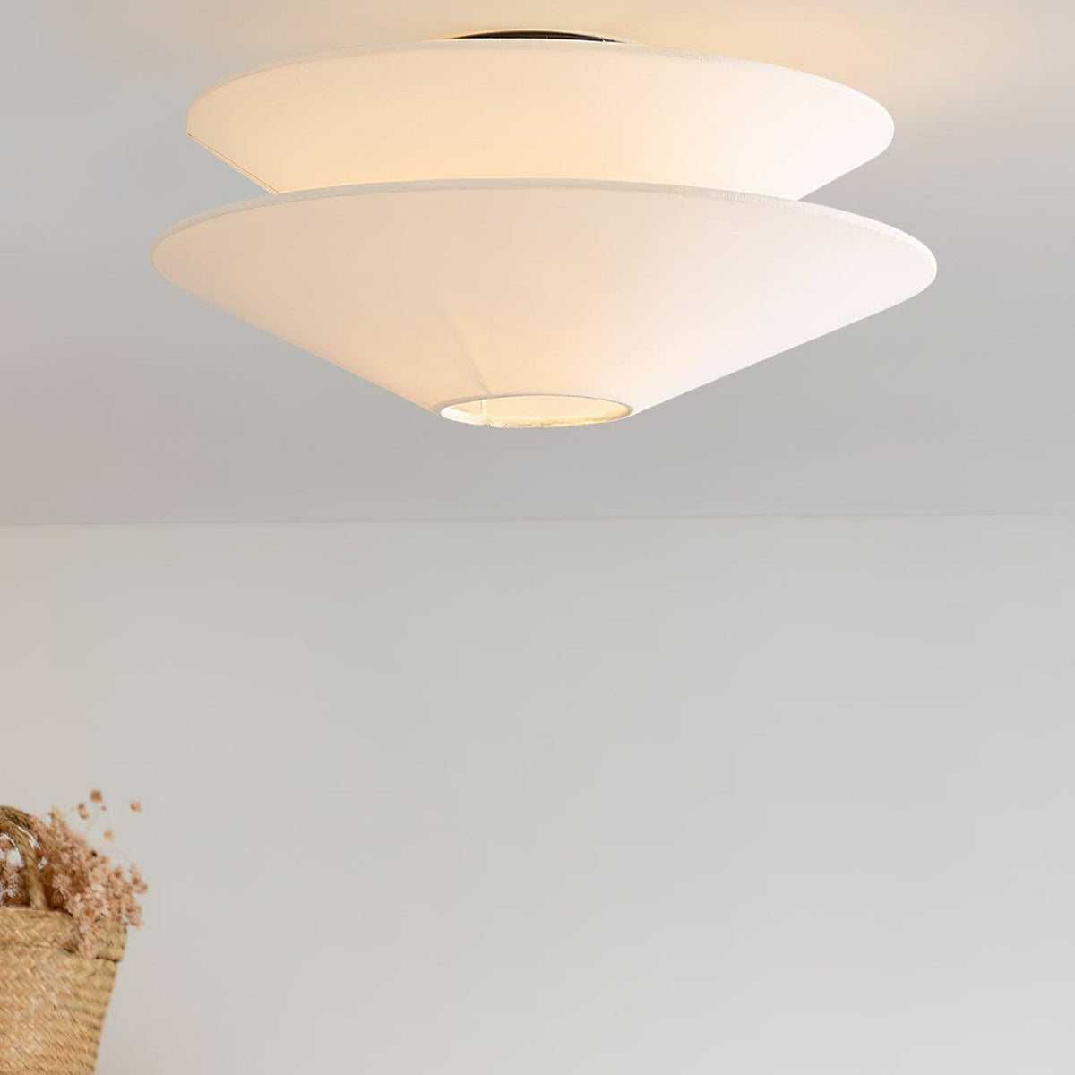 Rivesal Ceiling Light Double Cone Fabric