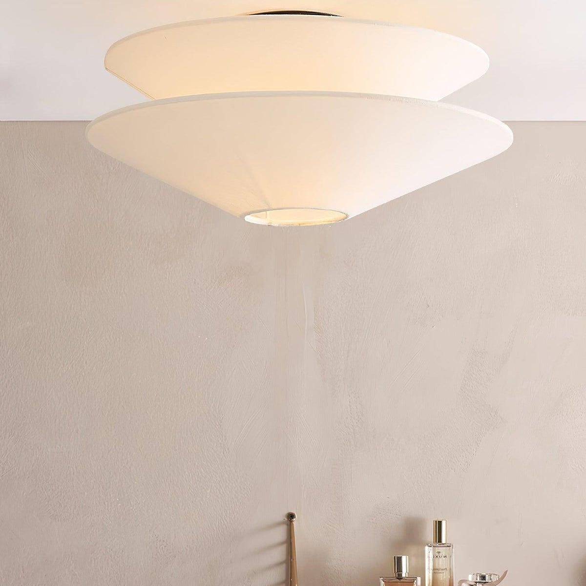 Rivesal Ceiling Light Double Cone Fabric