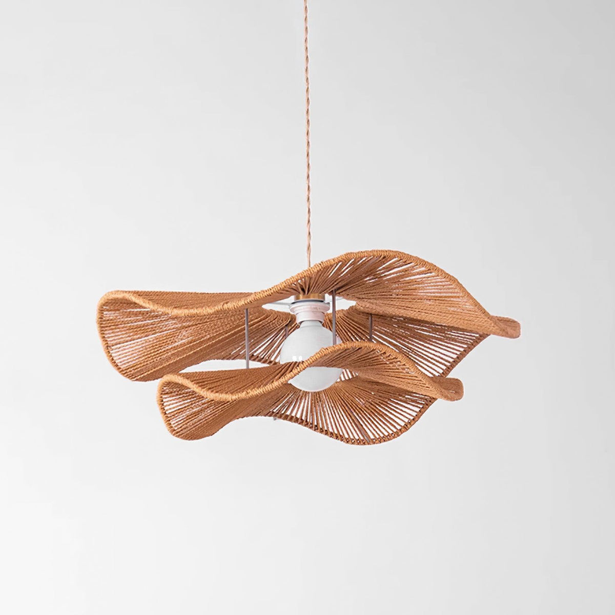 Solin Wave Rattan Pendant Light