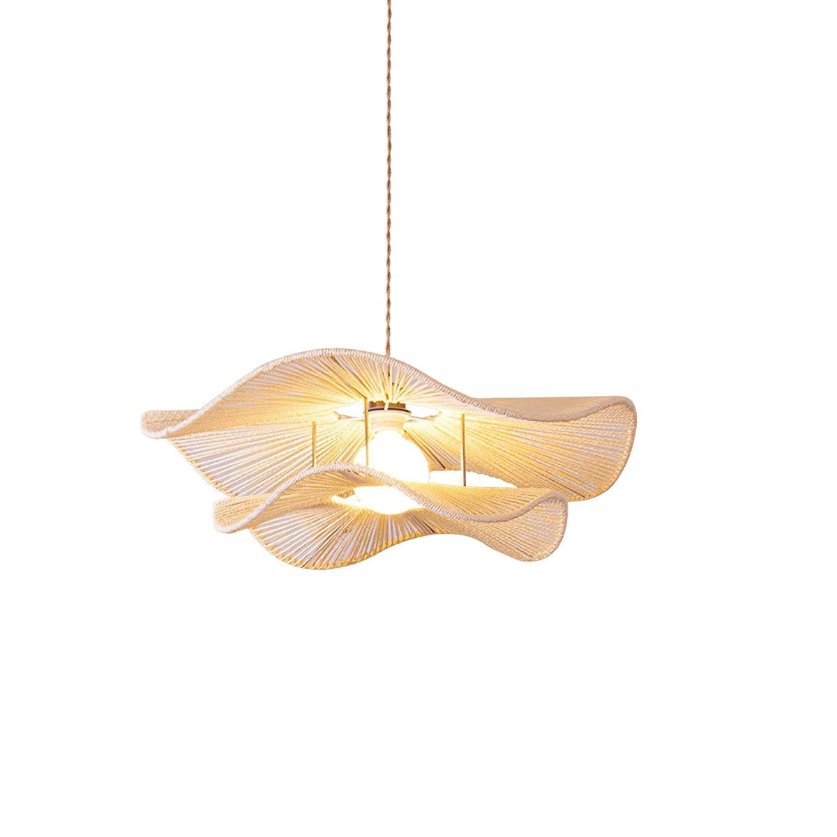 Solin Wave Rattan Pendant Light