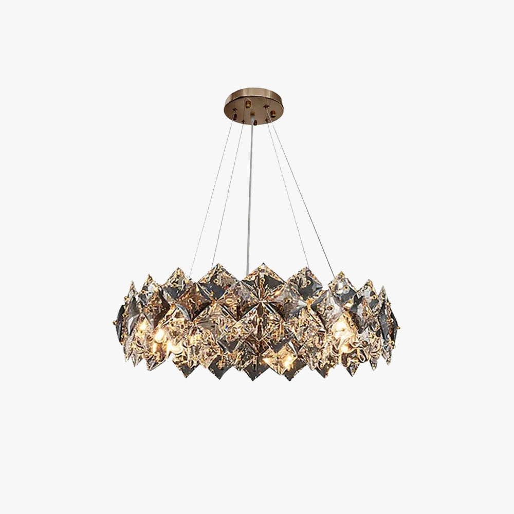 Kevodak Modern 6-Light Tiered Crystal Chandelier With Adjustable Cables
