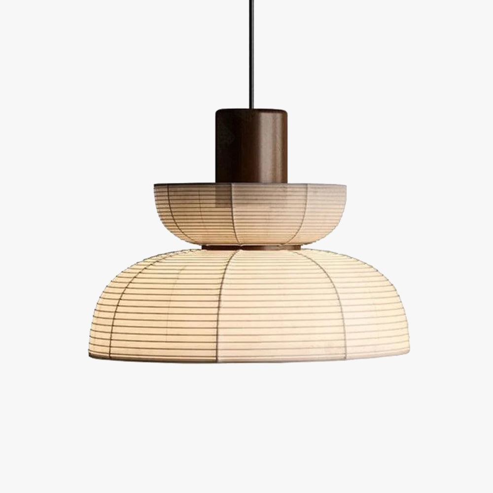Sivumeka Pendant Light Neutral Paper Modern Fabric White