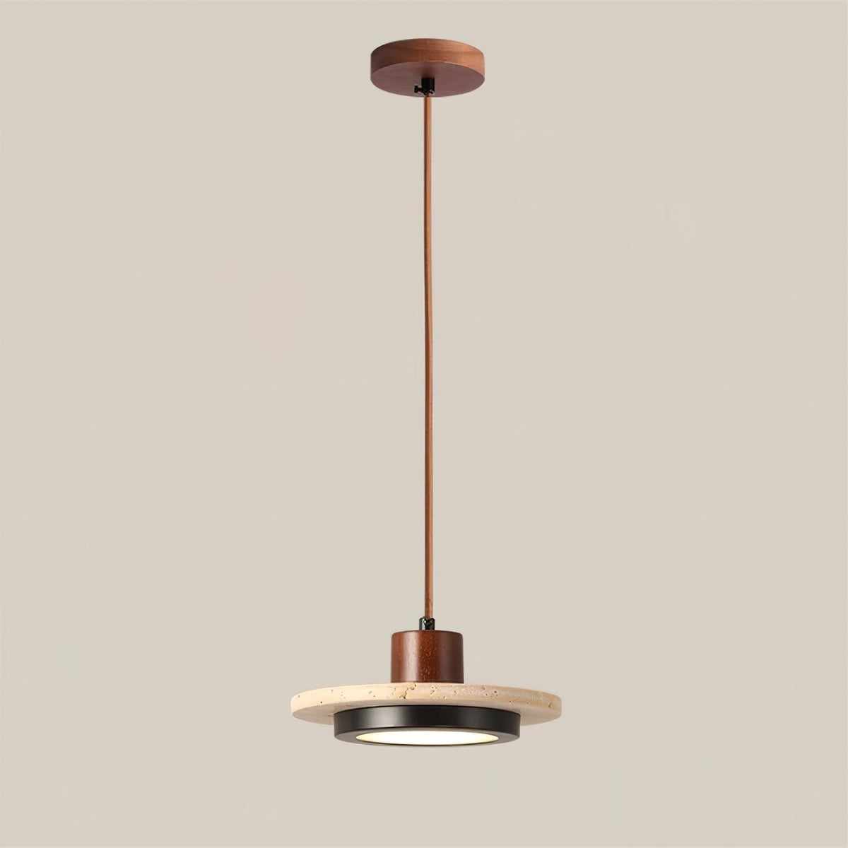 Valen Travertine LED Pendant Light