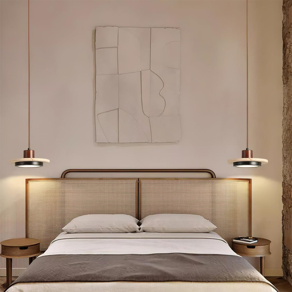 Valen Travertine LED Pendant Light