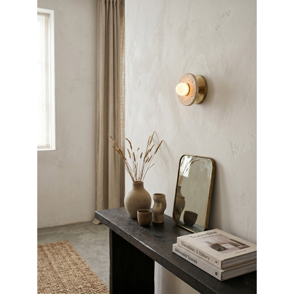 Valinella Travertine Wall Sconce