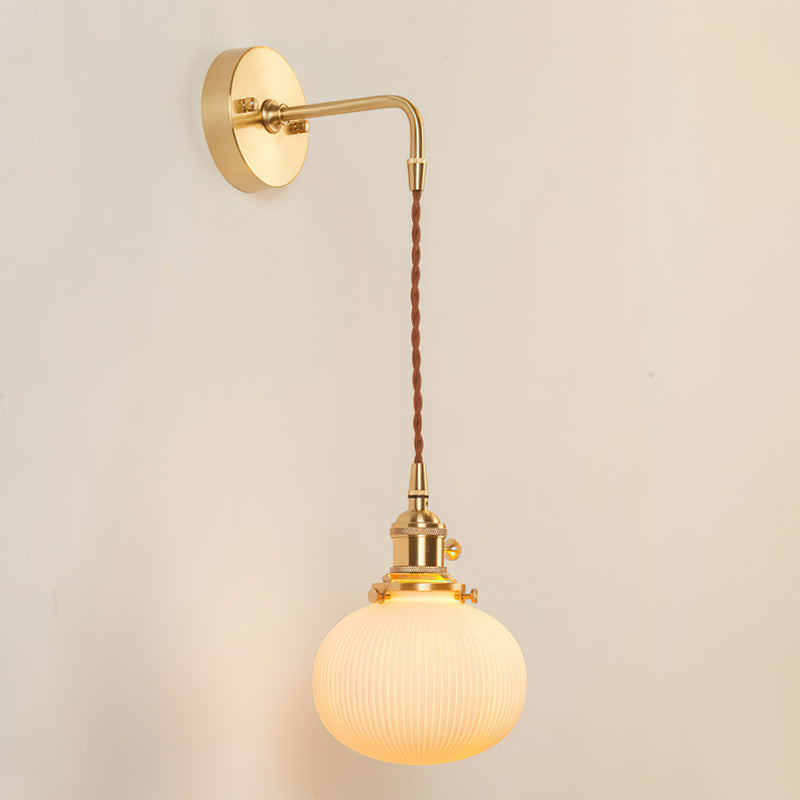 Viraenelle Ribbed Ceramics Wall Sconce