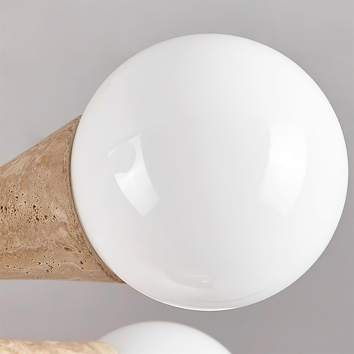 Tavenina Flush Mount Ceiling Light Wood Travertine