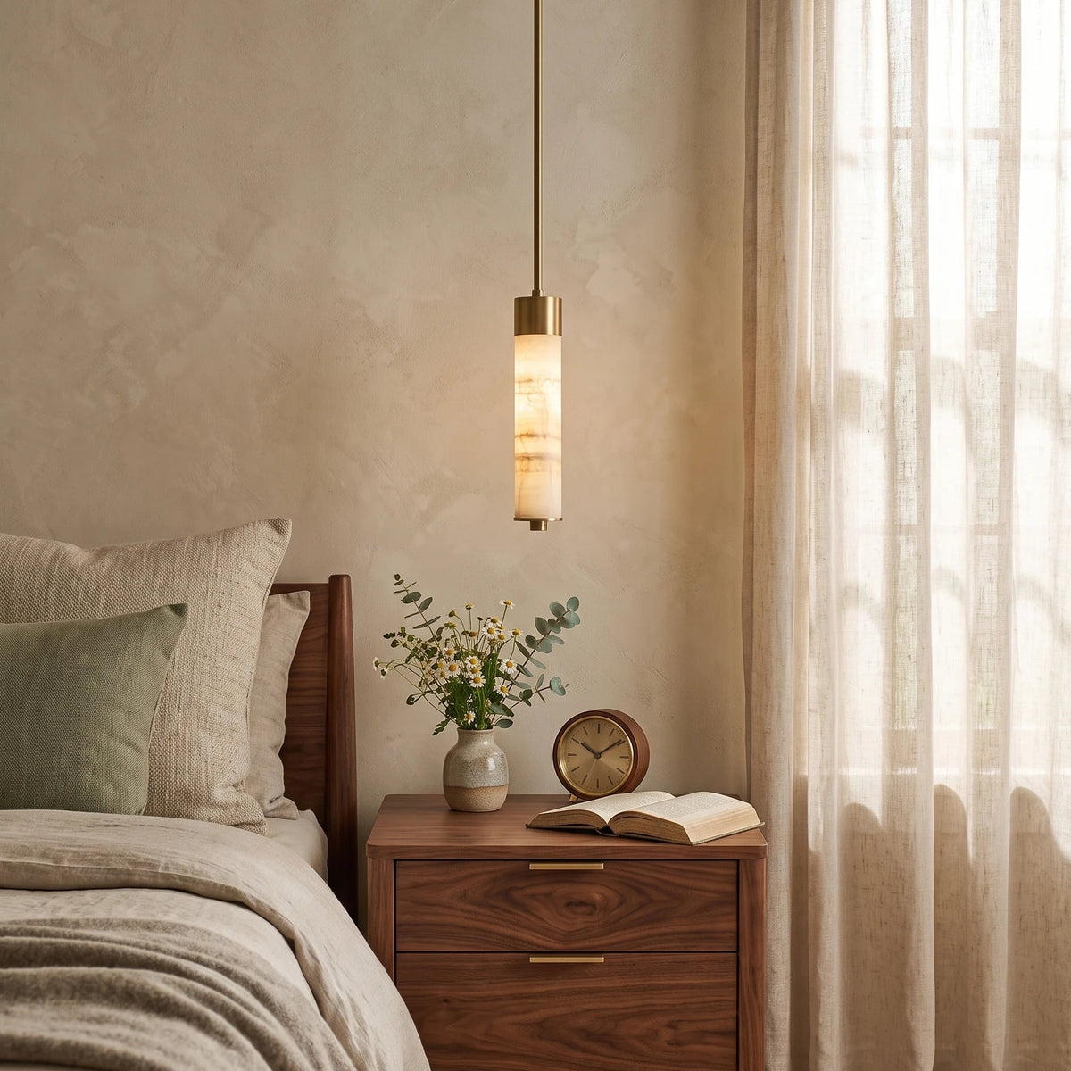 Harvenstone Alabaster Column Chandelier