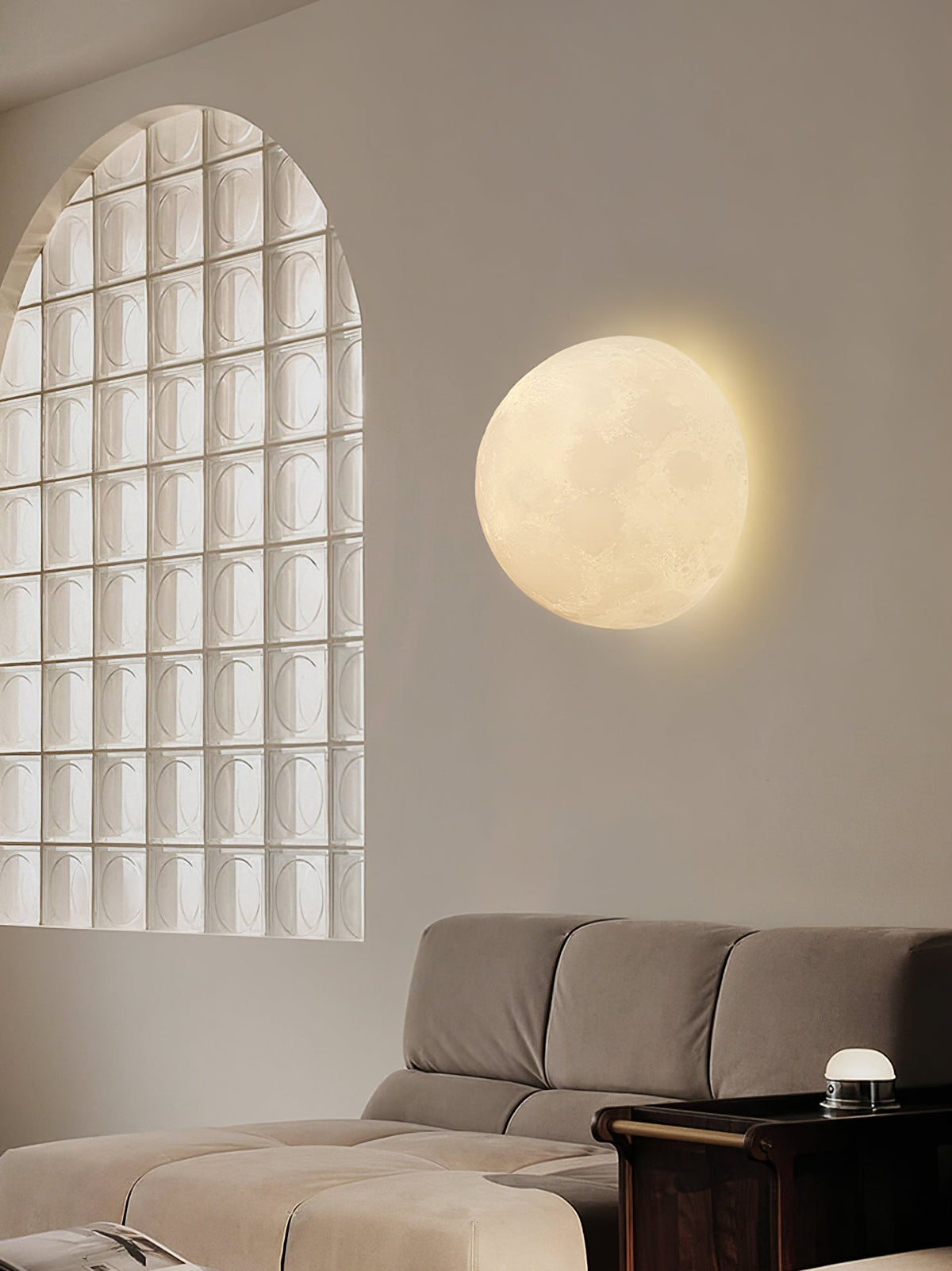 Brivel Nordic Art Moon 3D Plastic Wall Lamp